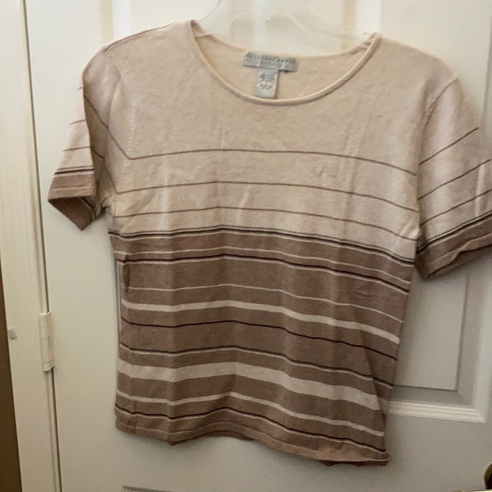 FINAL MARKDOWN GEOFFREY Beene short sleeve sweater large